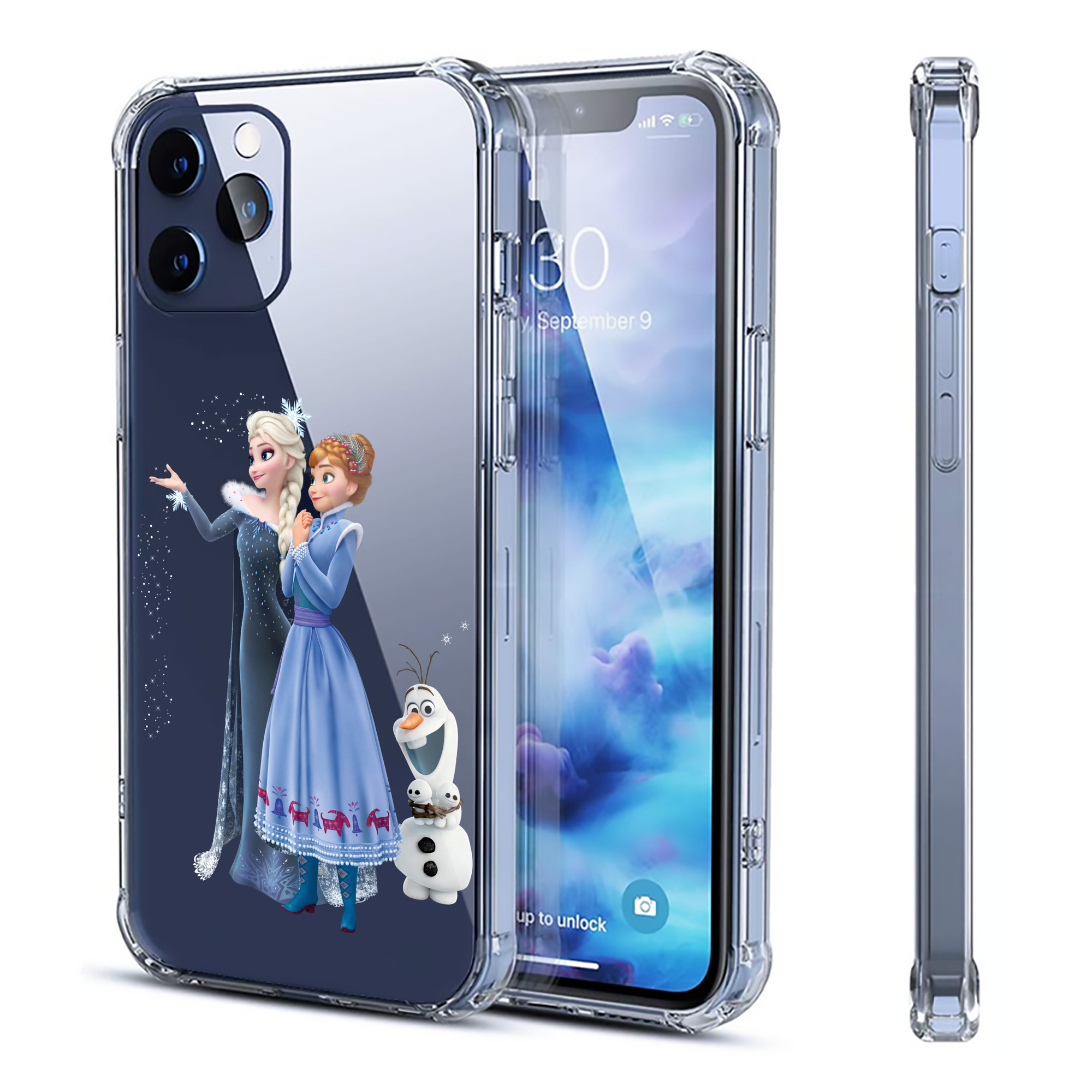 （画像用） アナと雪の女王 アンナ エルサ Frozen Anna Elsa 【iPhone 12シリーズ対応】透明スマホケース（クリアソフトケース）
